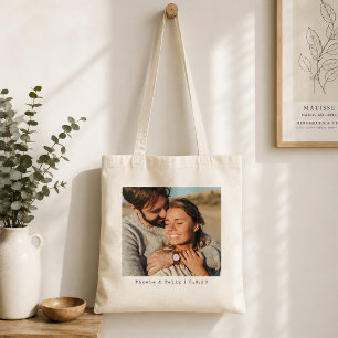 Parfoto Totebag Anpassad Bröllopssouvenir Tygkasse