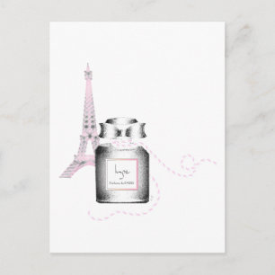 Parfum Flaska med Eiffel Torn och Rope Vykort