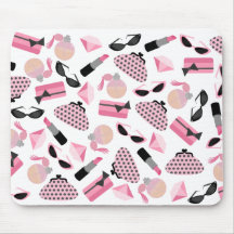 Parfym börs solglasögon & läppstift Mousepad