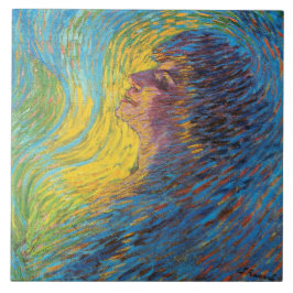 Parfym (Female Porträtt) (av Luigi Russolo) Kakelplatta
