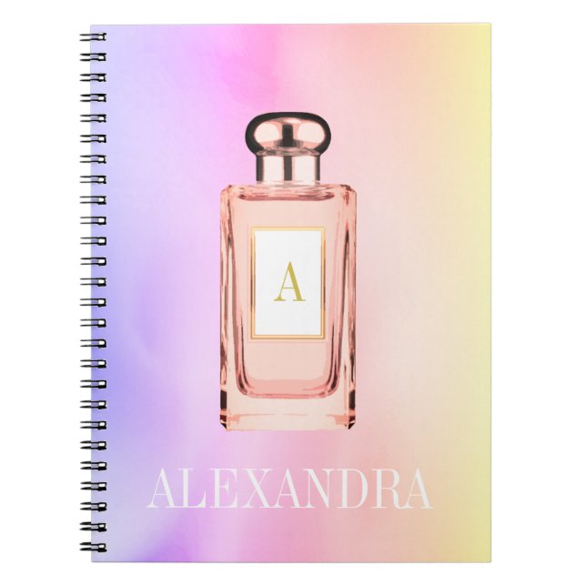 Parfym Flaska Chic Monogram Personal Anteckningsbok (Framsidan)