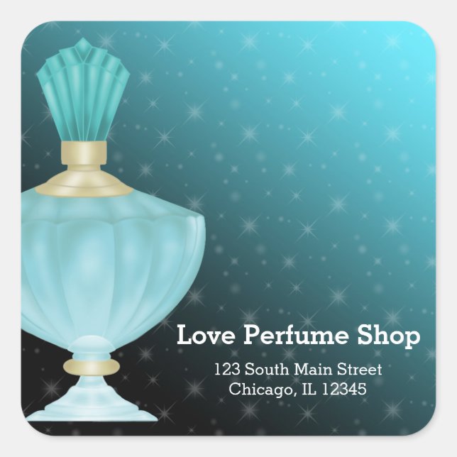 Parfym Fyrkantigt Klistermärke (Framsida)