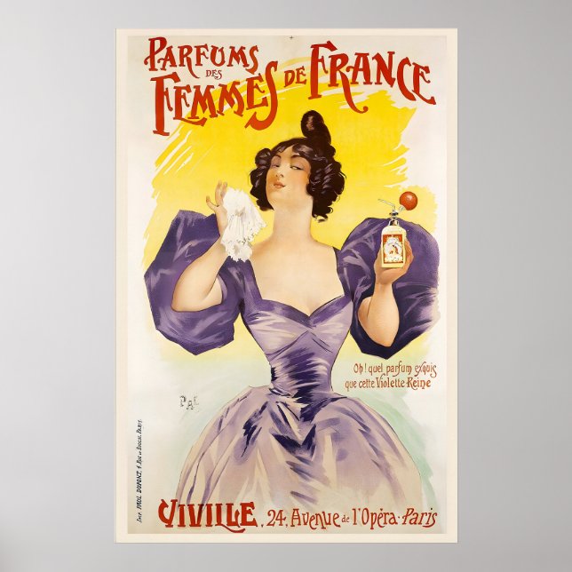 Parfym Parfymreklam Des Femmes de Franceav Jean Poster (Framsidan)