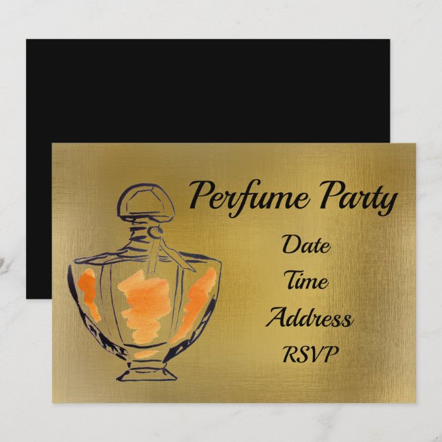 Parfym-party-planen party inbjudningar (Fram/baksida)