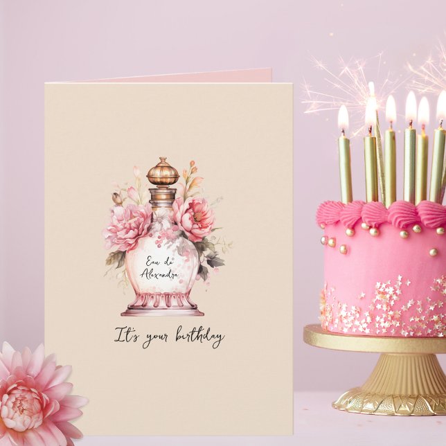 Parfym Personlig födelsedag eller valfri Tillfälle Kort (Easily change the text on this any occasion card, it's perfect for Birthdays, Mother's Day, & more!)