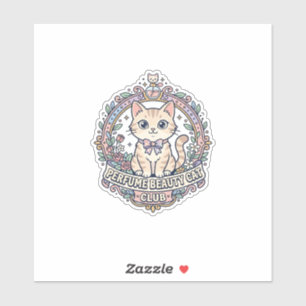 Parfym Skönhet Katt Söt Katt T-Shirt Design - Parf Klistermärken