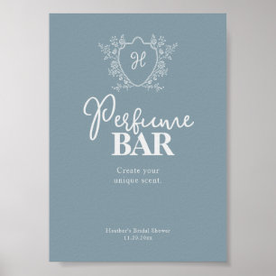Parfymbaren Vintage Crest Blue Poster