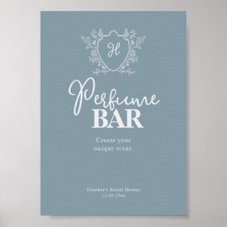 Parfymbaren Vintage Crest Blue Poster