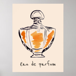 Parfymflaska för Eau de parfum Fransk Poster