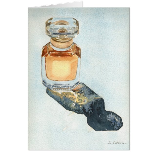 Parfymflaskakort Hälsningskort (Framsidan)
