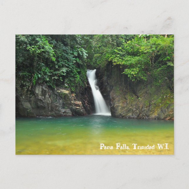 Paria Falls, Trinidad W.I. Vykort (Framsida)