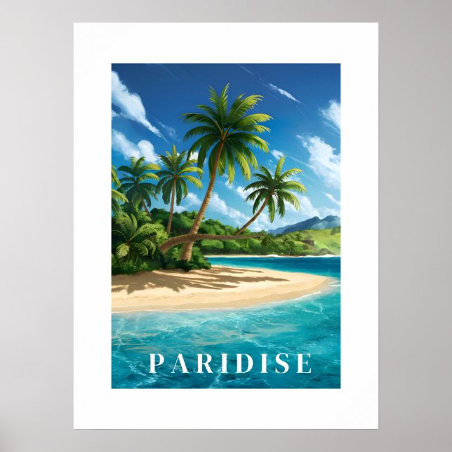 Paridise Tropical Beach Poster (Framsidan)
