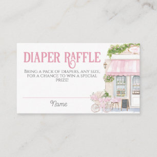 Pariesisk kaffebonjour Bebe Rosa Baby Shower Tilläggskort