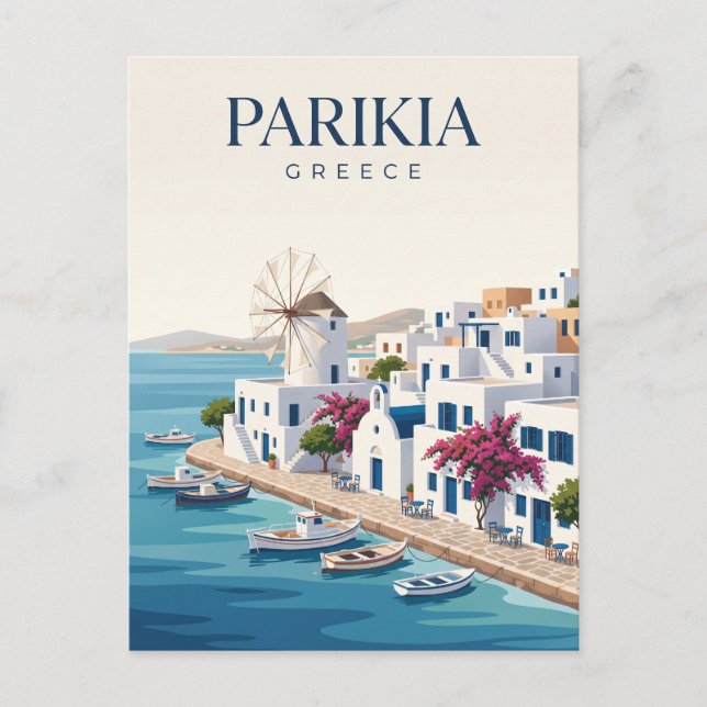 Parikia Grekland Vykort (Framsida)