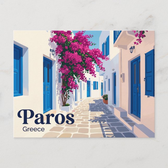 Parikia, Paros Grekland Vykort (Framsida)