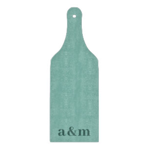 Parinitialer Monogram Tealblå Minimalistisk
