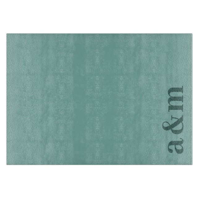 Parinitialer Monogram Tealblå Minimalistisk (Framsidan)