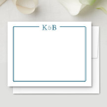 Parinitialer Nygifta Monogram Blå