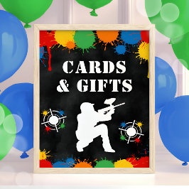 Parintball Party-kort och-presentkort i Barns föde Poster
