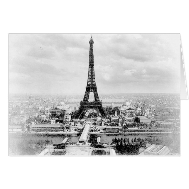 Paris 1889 hälsningskort (Framsidan Horizontal)