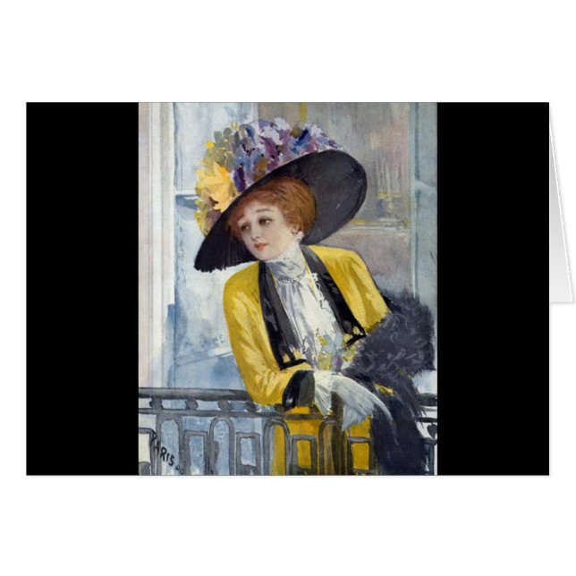 Paris 1909 hälsningskort (Framsidan Horizontal)