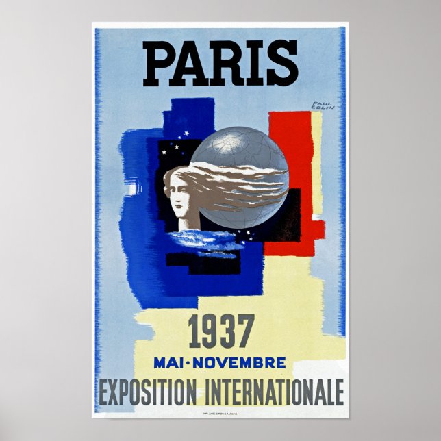 Paris 1937 ~ Exposition International Poster (Framsidan)