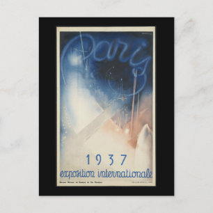 Paris 1937 internationellt utdrag vykort