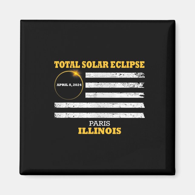 Paris 2024 Solar Eclipse 2024 040824 Eclipse Magnet (Framsidan)