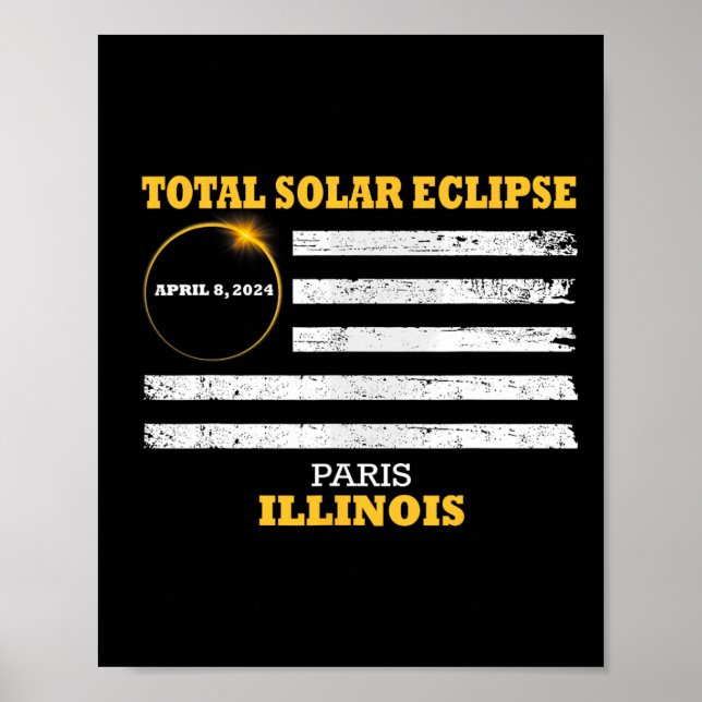 Paris 2024 Solar Eclipse 2024 040824 Eclipse Poster (Framsidan)