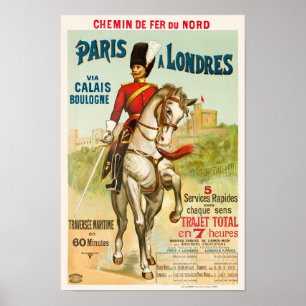 Paris à Londres Vintage affisch 1890-talet