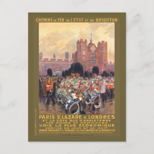 Paris à Londres Vintage affisch 1914 Vykort