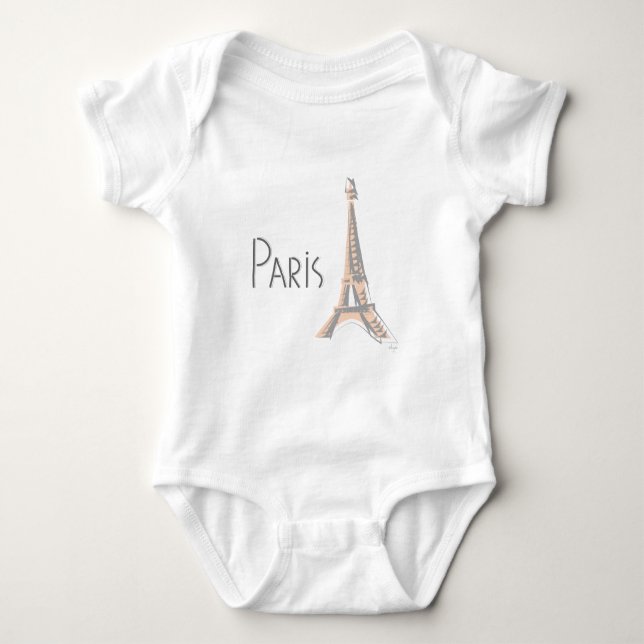 PARIS Abstrakt Grått Eiffel Torn Tröja (Framsida)