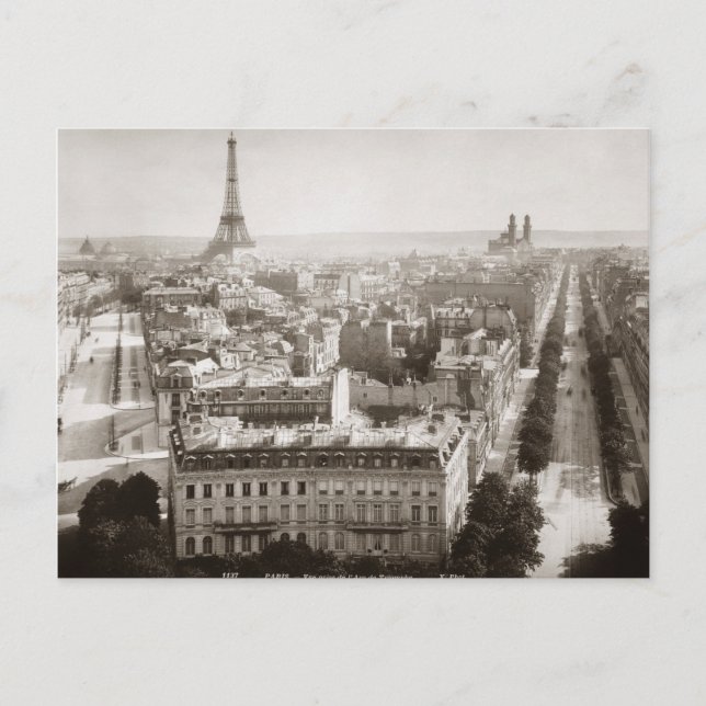Paris: Aerial View, 1900 Vykort (Framsida)