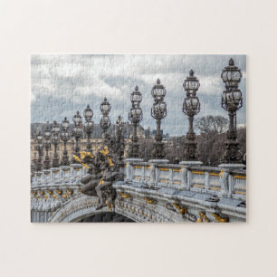 Paris Alexander III Bridge lampposts puzzel Pussel