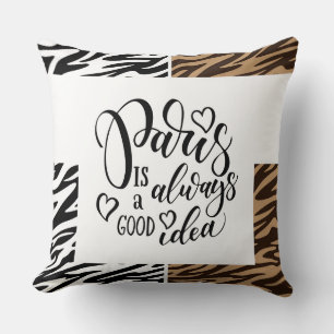 Paris alltid Reversible Leopard Pillow Kudde