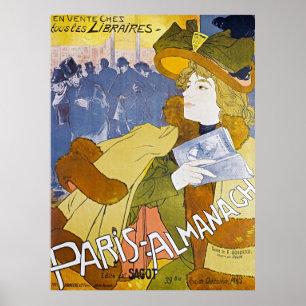 Paris Almanach av Georges de Feure - Vintage Poster