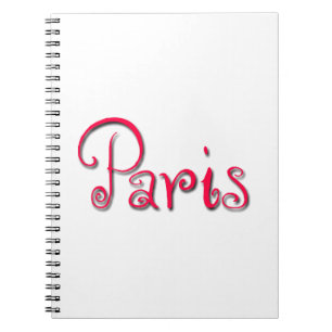 Paris Anteckningsbok Med Spiral