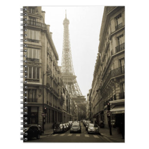 Paris Anteckningsbok Med Spiral