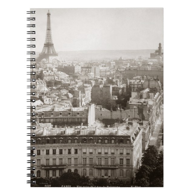 Paris: Antennen beskådar, 1900 Anteckningsbok Med Spiral (Framsidan)