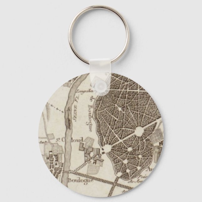 Paris Antique Karta Nyckelring (Framsida)