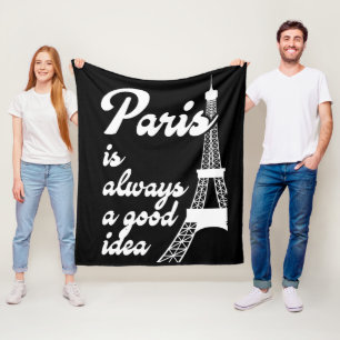 Paris är alltid en bra idé fleecefilt