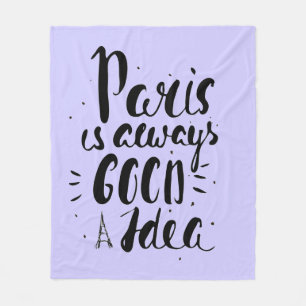 Paris är alltid en bra idé fleecefilt