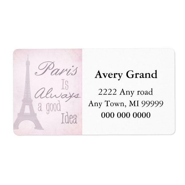 Paris är alltid en Bra idé Fraktsedel (Framsidan)
