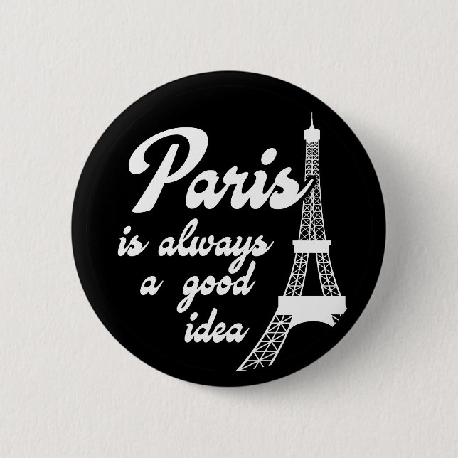 Paris är alltid en bra idé knapp (Framsida)