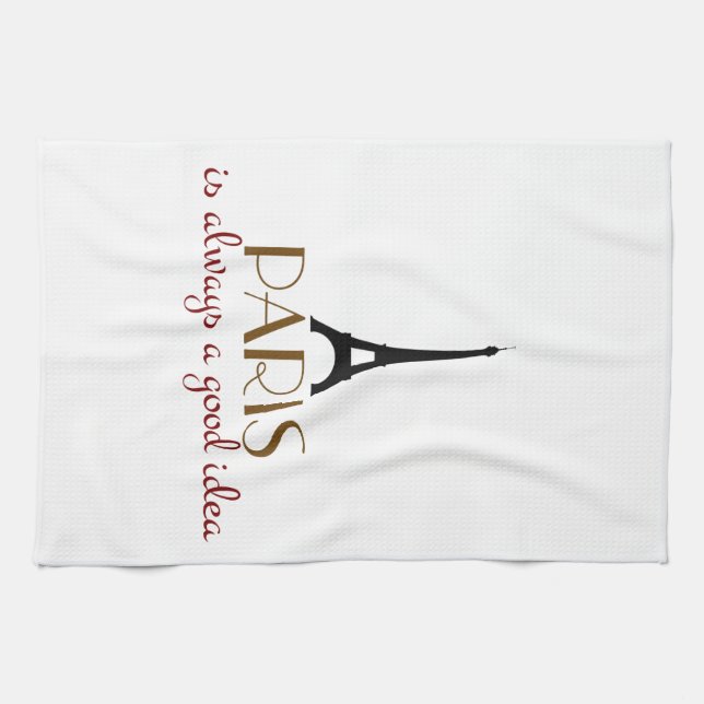 Paris är alltid en bra idé kökshandduk (Horisontell)