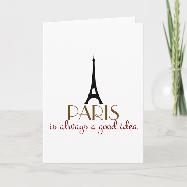 Paris är alltid en bra idé kort (Framsida)