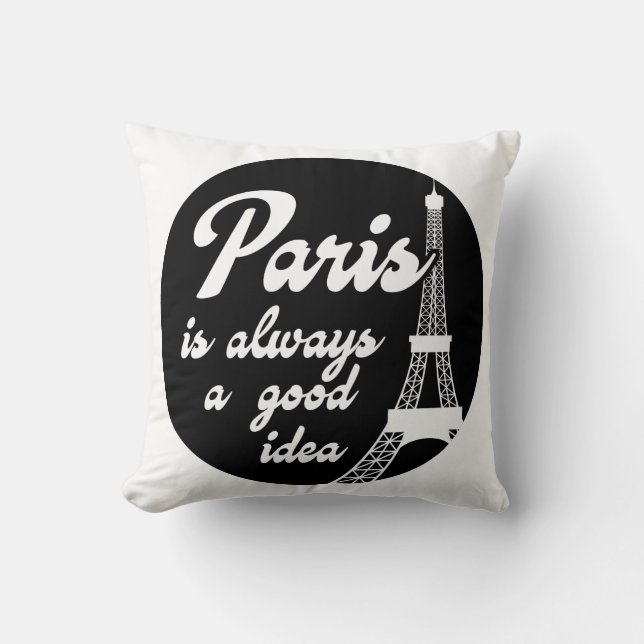 Paris är alltid en bra idé kudde (Framsida)