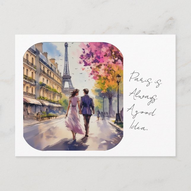 Paris är alltid en bra idé om vykort (Framsida)