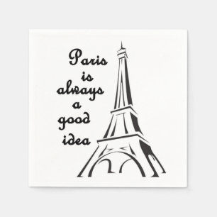 Paris är alltid en Bra idé Pappersservett