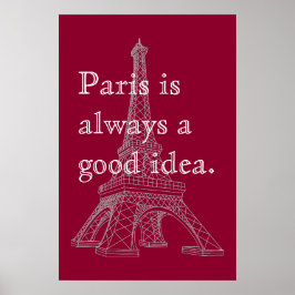 Paris är alltid en bra idé poster